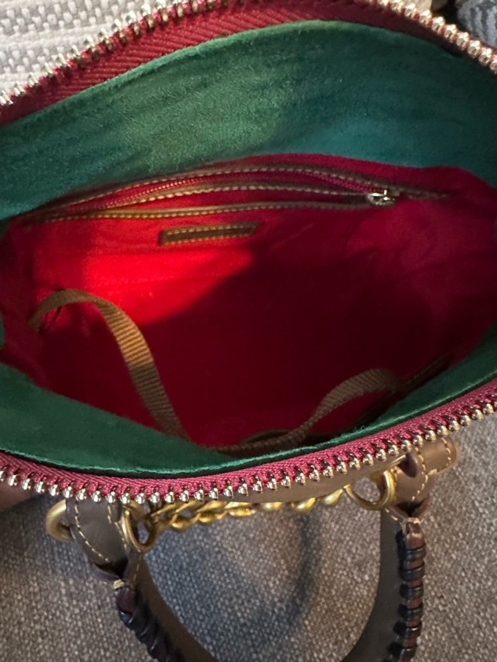 Dooney & Bourke Florentine Satchel in color Elephant - Will Include Chain - Picture 7 of 8